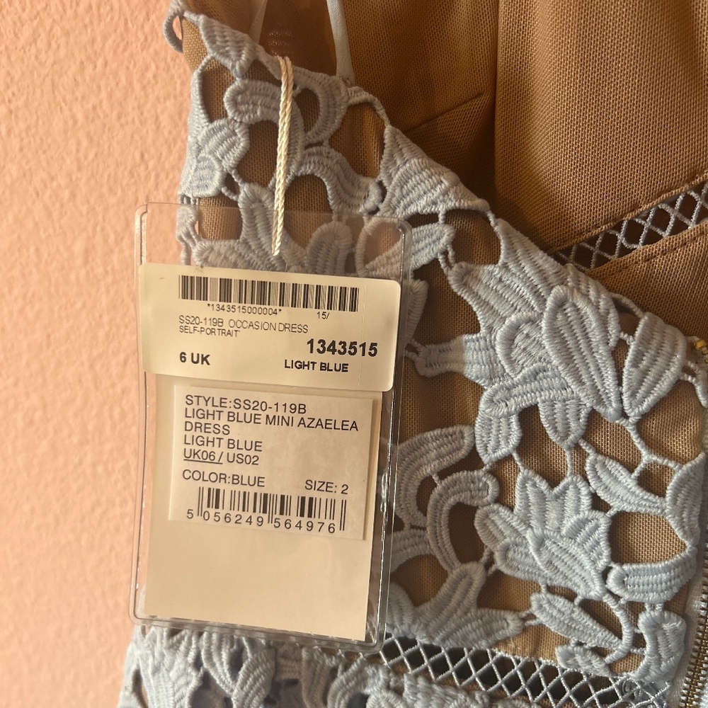 Self portrait azalea midi dress blue 2 NWT - Picture 4 of 5